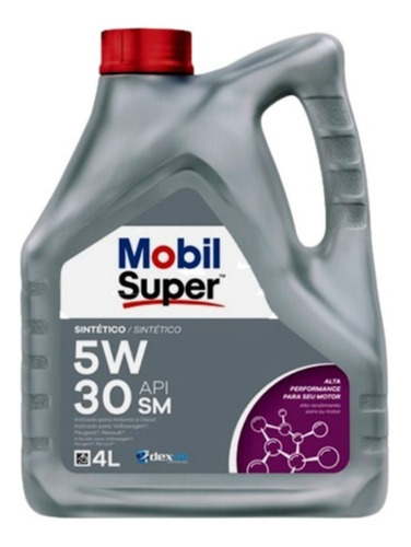 Aceite Sintético Mobil Super 3000 Dexos 2 5w30 X4 Litros 