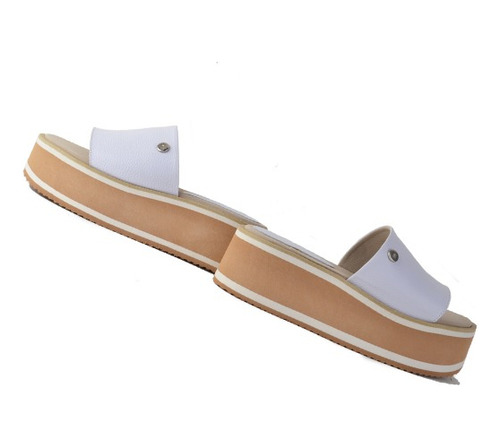 Zuecos Sandalias Bajos De Mujer De Cuero Pratt - Ferraro