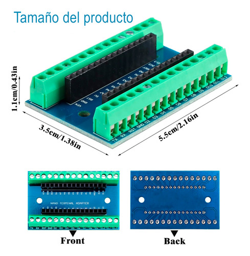 4 Piezas Shield Arduino Nano V3.0 Terminal De Clema Bornera
