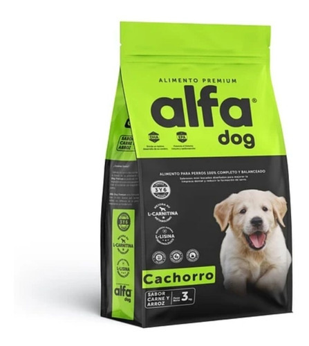 Alimento Perro Alfa Dog Premium Cachorro 3kg 