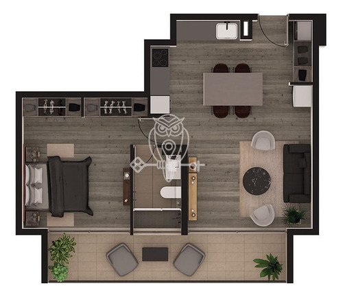 Departamento En Venta De 1 Dorm. En Providencia