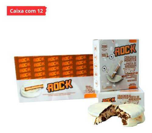  12 Un Cx Barra De Proteína Rock Craker Sabor Coconut Spread