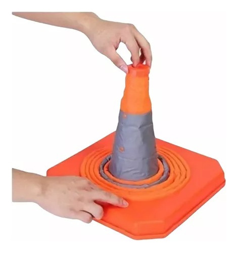 Cono Retráctil 45cm Señalización Emergencia 