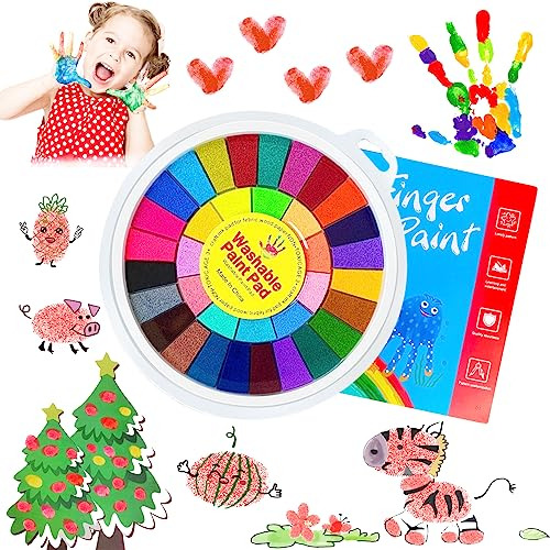 Juego De Pintura De Dedos Lavable Niños, 36 Colores, D...