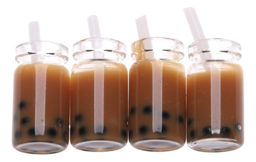 Botella De Bebidas De Simulación, Mini Resina, Leche, Comida