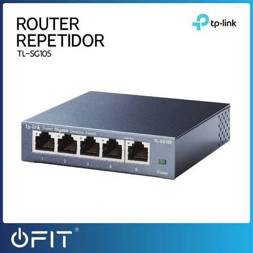 Imagen 2 de 10 de Switch Tp Link Tl-sg105 5 Puertos Gigabit Mbps Metal