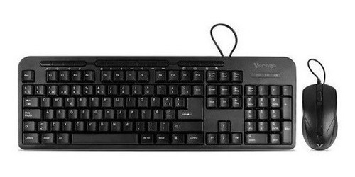 Kit De Teclado Y Mouse Vorago Km-107, Alámbrico, Usb, Negro