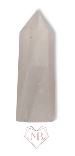 Imagen 1 de 4 de Punta Hexagonal De Cuarzo Rosa 100% Natural 6,4cm
