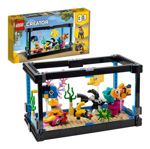 Brinquedo De Montar Lego Creator 3 Em 1 Aquário 31122 Quantidade De Peças 352