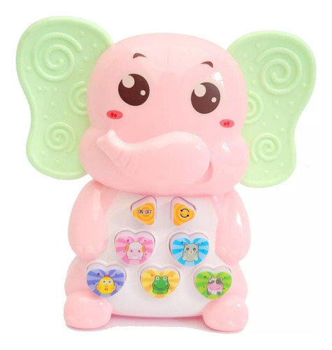 Elefante Piano Bebe Infantil-luces Y Sonidos