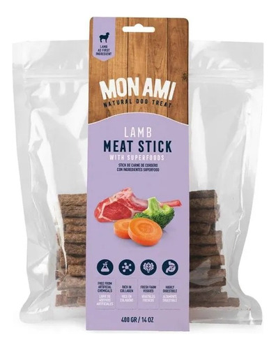 Mon Ami Snack Saludable Lamb Meat Stick Cordero 400g