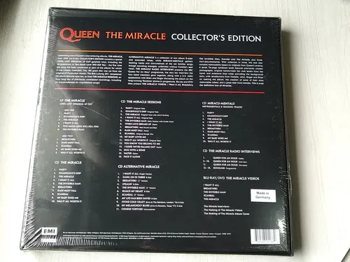 Box Set Queen The Miracle 5 Cds + Lp + Blu-ray + Dvd Deluxe
