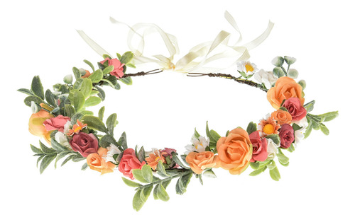 Love Sweety Diadema De Flores Verdes Boho, Corona De Pelo De