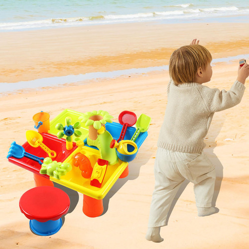 25 Uds Mesa De Agua Y Arena Juguetes , Niñas Niños,
