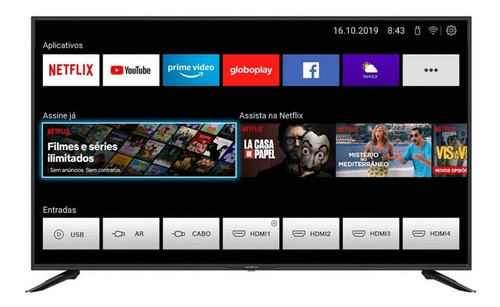 Imagem 5 de 7 de Smart Tv Btv50n10n5e 4k Led 50 Polegadas Uhd Wifi Britânia