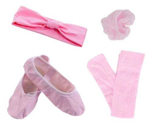 Kit Ballet Acessórios/ Faixinha + Redinha + Sapatilha + Meia