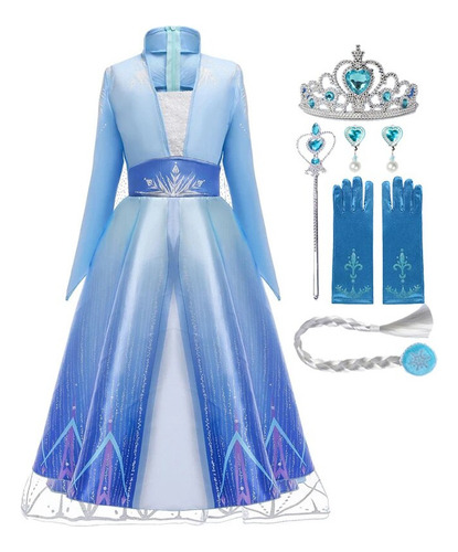 Vestido De Frozen Para Niñas, Disfraz De Princesa Elsa, Disf