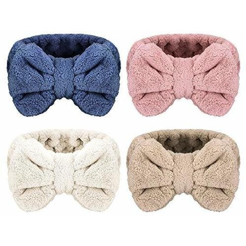 Senkary 4 Pack Bow Maquillaje Headband Microfiber S41ys