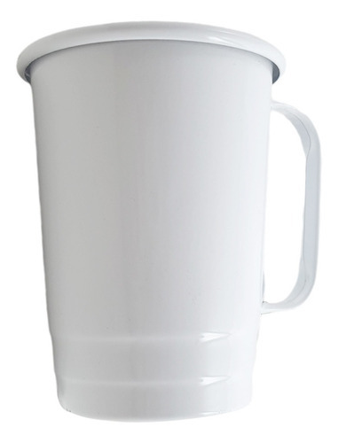 Caneca Para Chope Cerveja Em Alumínio Pintado 500 Ml Cor Branco