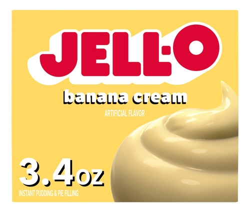 Jell-o Pudding Instantanea Y Pie Relleno  banana Cream  3.