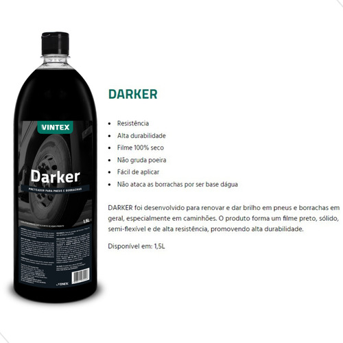 Vexus Limpa Rodas E Motor Darker Pneu Pretinho Vonixx