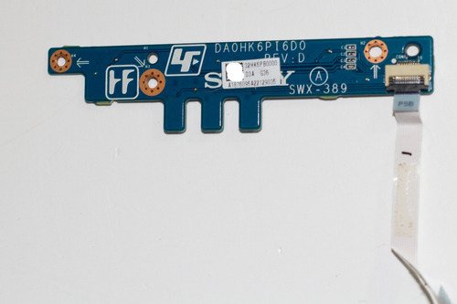 Botón Encendido Sony Vaio Sve141d11u Sve14111elw Da0hk6pi6d0 (Usado)