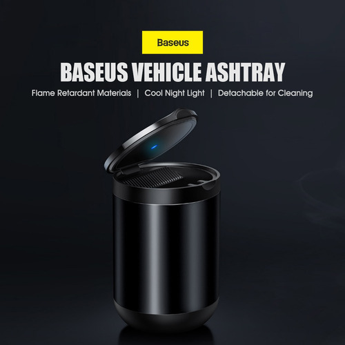 Youpin Baseus Cenicero De Coche Con Luz Led Portátil De Alum