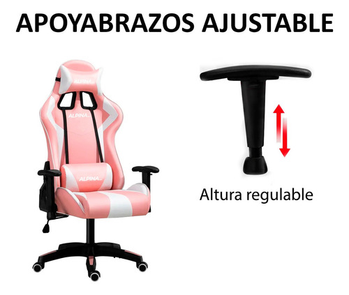 Silla Gamer Alpina Ergonómica Giratoria Reclinable premium