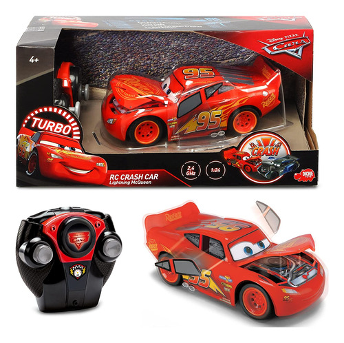 Jada Toys Disney Pixar Cars 1:24 Lightning Mcqueen Rc Remote