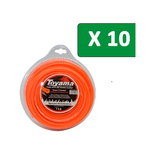 Nylon En Blister 1lb 3,3 Mm Cuadrado Naranja 46 Mts X Bulto