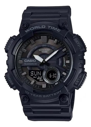 Casio Aeq-110w-1bvcf Reloj Clásico Analógico-digital De Para