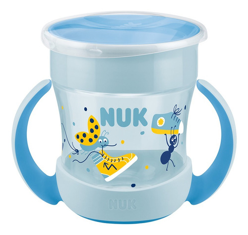 Vaso Nuk Mini Magic Cup 160ml Borde Para Beber 360 - 6 Meses Color Celeste