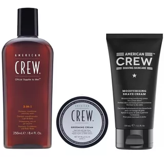 Shampoo 3 In1 +grooming Cream +shave Cream American Crew Men