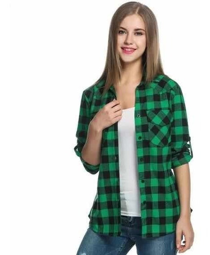 Camisa Verde De Cuadros Sale - 1688477588