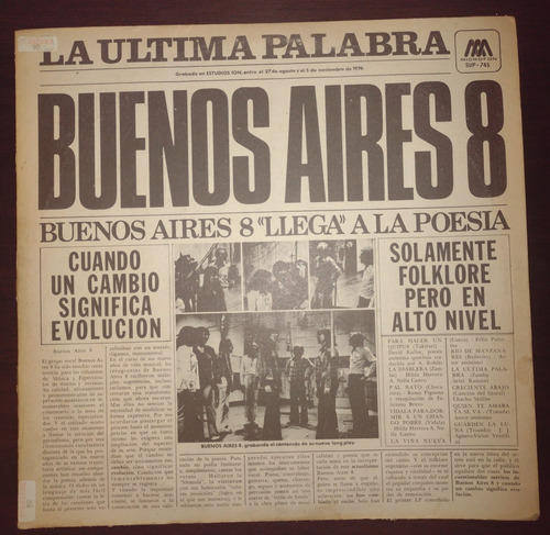 Buenos Aires 8/ En Disco De Vinilo!!