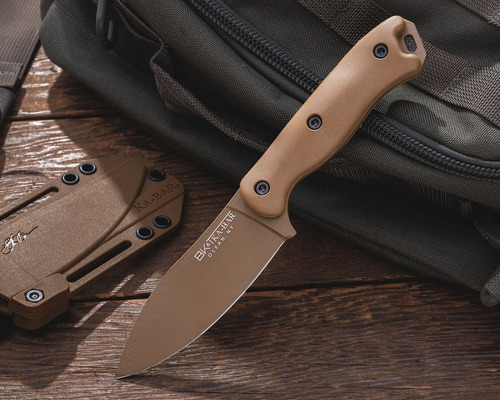 Faca Ka-bar Bk19 Nessmuk Tan Handle 1095 Cro-van