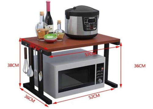 Estante Soporte Para Microondas 2 Niveles 36x57x36cm