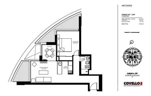 Imagen 6 de 30 de Apartamento De Un Dormitorio En Piso 12, Garage, Edificio Con Amenities