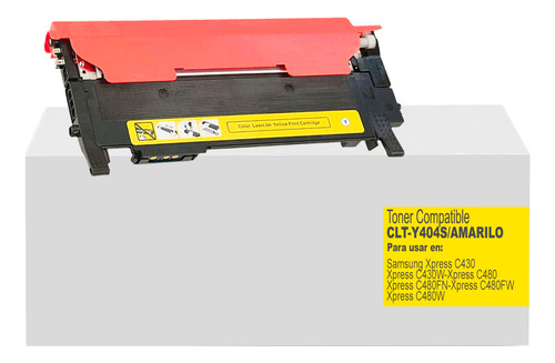 Toner Generico 404 Amarill Para Impresoras Sams C480fn/c430w