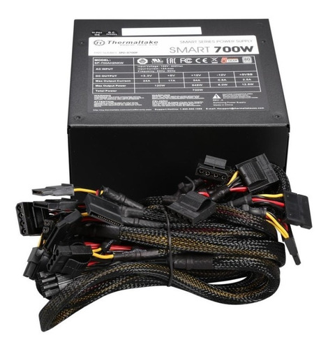 Fuente De Poder Thermaltake Smart 700 Watts 80 Plus Certific