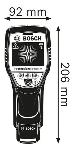 Imagen 3 de 6 de Detector Materiales Bosch D-tect 120 Profesional Metal Mad