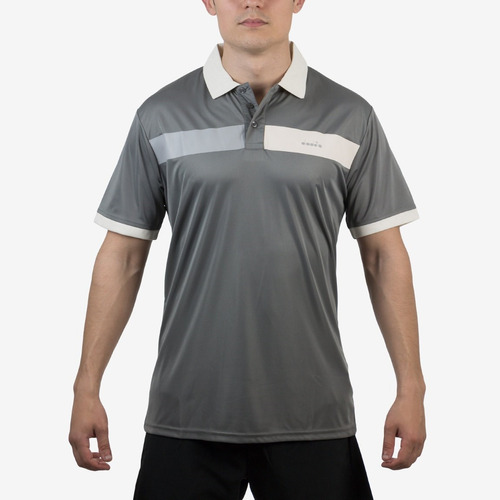 Diadora Hombre Dry Fit Polo C/contraste - Dark Grey