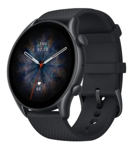Smartwatch Amazfit Fashion GTR 3 1.39" caja de aleación de aluminio thunder black, malla thunder black de silicona