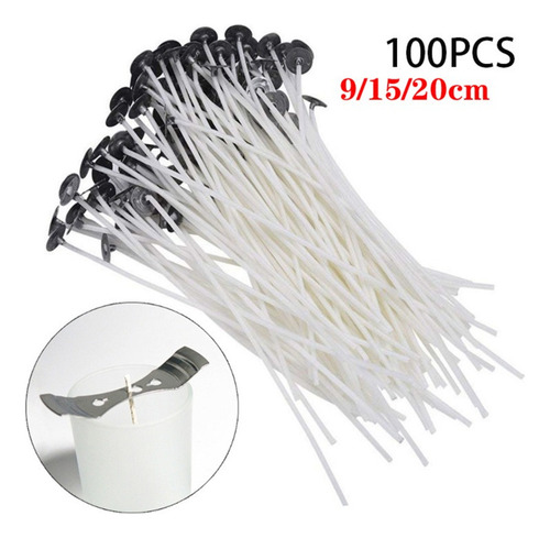 Pábilos Encerados Mecha De Vela Con 100 Uds Con Wick Tabs