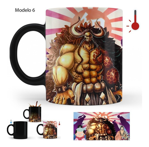 Imagen 7 de 8 de One Piece Luffy Arco De Wano Taza Mágica