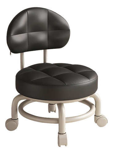 Silla Con Asiento De Ruedas Taburete De Pedicura Negro