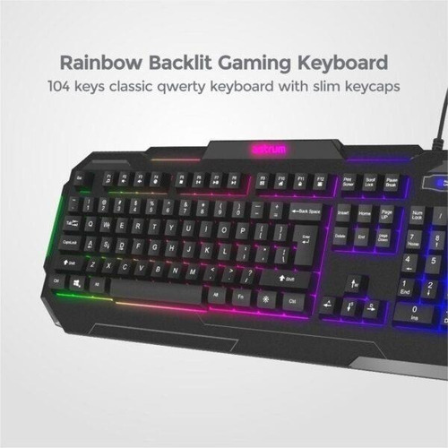 Imagen 2 de 7 de Teclado Gaming Astrum Con Cable Retroiluminado Delgado Kg200