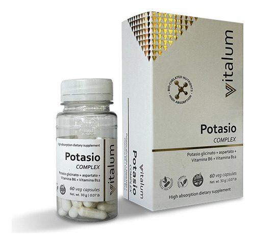Vitalum Potasio Complex 60 Cápsulas Minerales Bio-quelatados