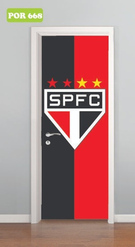 Adesivo Porta Spfc Futebol São Paulo Tricolor Clube Mod. 668