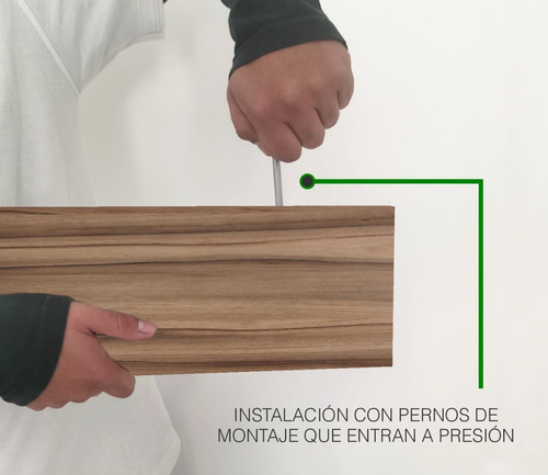 Imagen 7 de 10 de Set De 6 Repisas Flotantes Minimalistas Madera 40x15 Cm